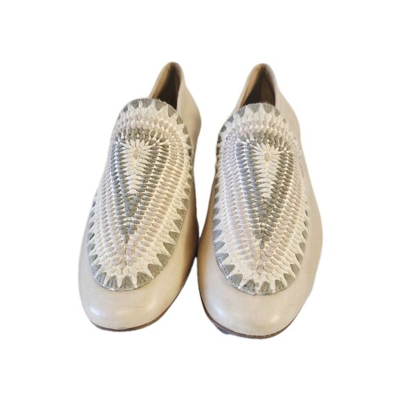 Bernardo Other - Bernardo Men's Size 11M Beige Leather Whipstitch Mules